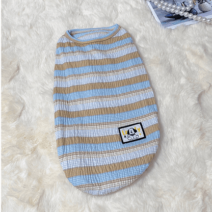 Blue and Green Striped Cat Vest